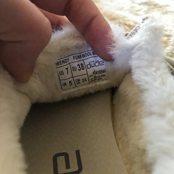 'Hey Dude' Wendy Funk Wool Beige - Size 7 - Picture 6 of 9